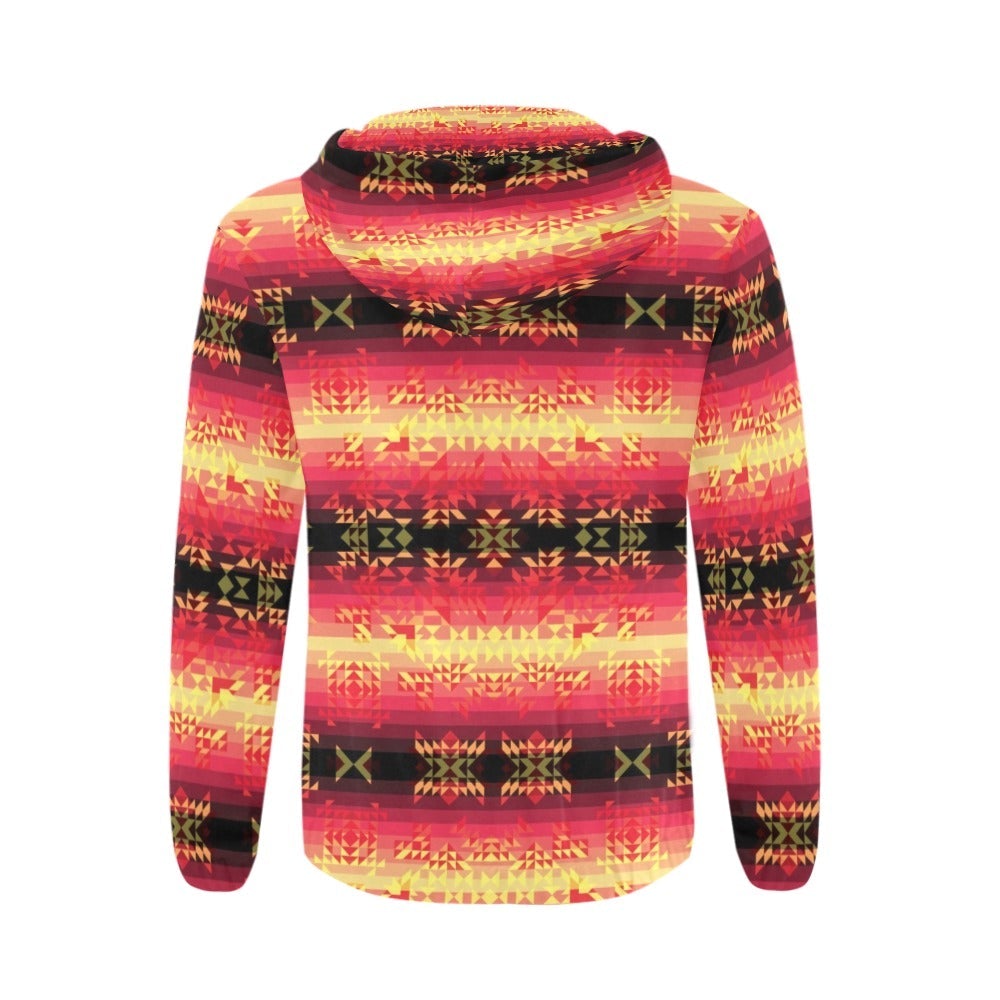 Soleil Fusion Rouge All Over Print Full Zip Hoodie for Men (Model H14) hoodie e-joyer