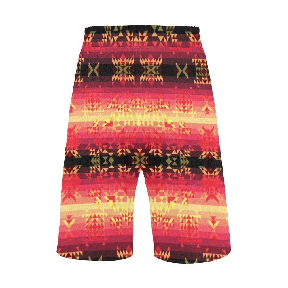 Soleil Fusion Rouge Men's All Over Print Casual Shorts (Model L23) short e-joyer