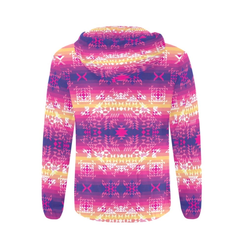 Soleil Overlay All Over Print Full Zip Hoodie for Men (Model H14) hoodie e-joyer