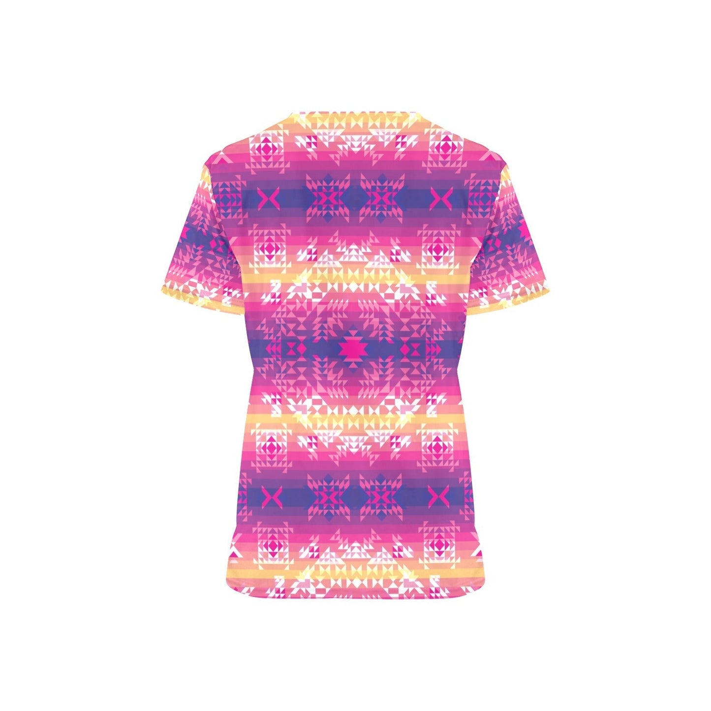 Soleil Overlay All Over Print Scrub Top Scrub Top e-joyer
