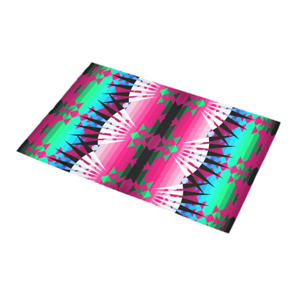 Southern Plains Ribbonwork Bustles Bath Rug 16''x 28'' Bath Rug 16''x 28'' e-joyer