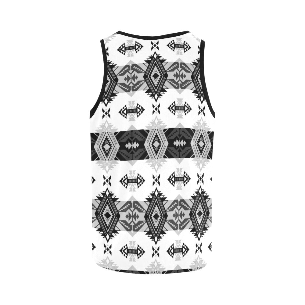 Sovereign Nation Black and White All Over Print Tank Top for Women (Model T43) All Over Print Tank Top for Women (T43) e-joyer
