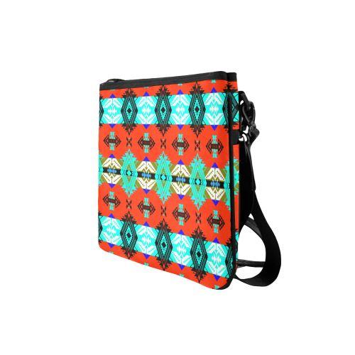 Sovereign Nation Blue Slim Clutch Bag (Model 1668) Slim Clutch Bags (1668) e-joyer