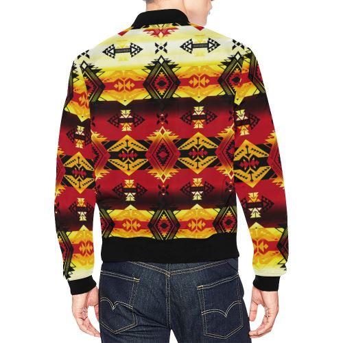 Sovereign Nation Fire All Over Print Bomber Jacket for Men/Large Size (Model H19) All Over Print Bomber Jacket for Men/Large (H19) e-joyer