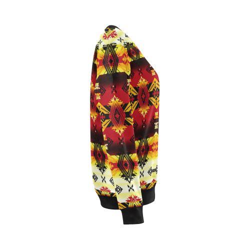 Sovereign Nation Fire All Over Print Crewneck Sweatshirt for Women (Model H18) Crewneck Sweatshirt for Women (H18) e-joyer