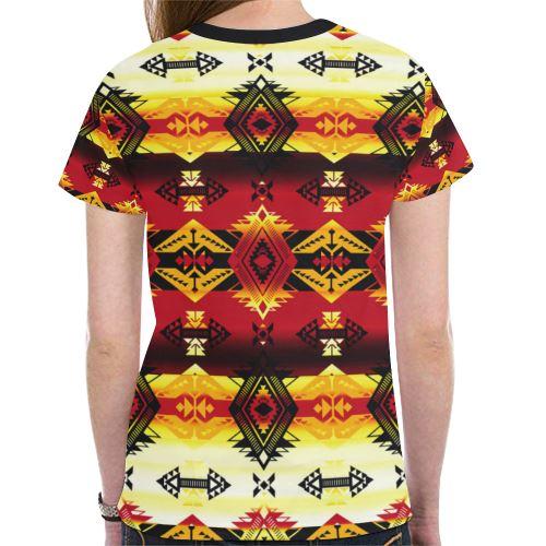 Sovereign Nation Fire New All Over Print T-shirt for Women (Model T45) New All Over Print T-shirt for Women (T45) e-joyer