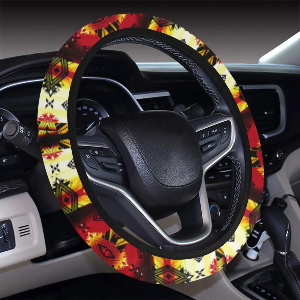Sovereign Nation Fire Steering Wheel Cover with Elastic Edge Steering Wheel Cover with Elastic Edge e-joyer