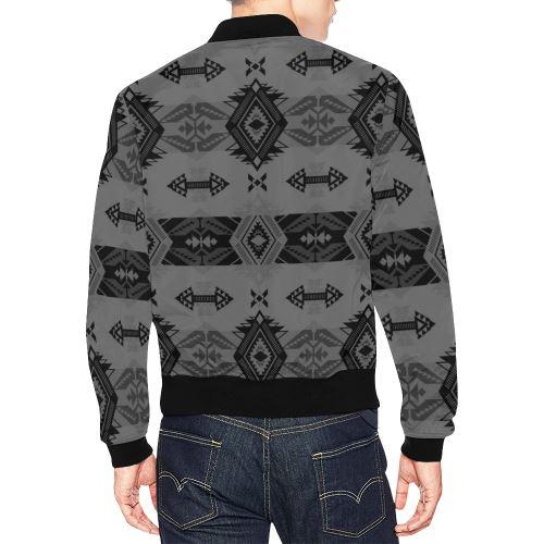 Sovereign Nation Gray All Over Print Bomber Jacket for Men/Large Size (Model H19) All Over Print Bomber Jacket for Men/Large (H19) e-joyer