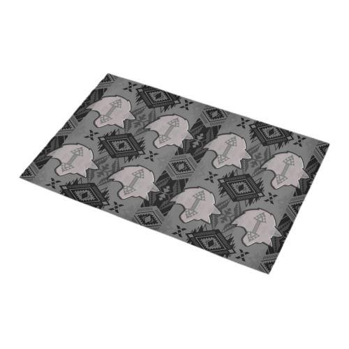 Sovereign Nation Gray with Wolf Bath Rug 16''x 28'' Bath Rug 16''x 28'' e-joyer