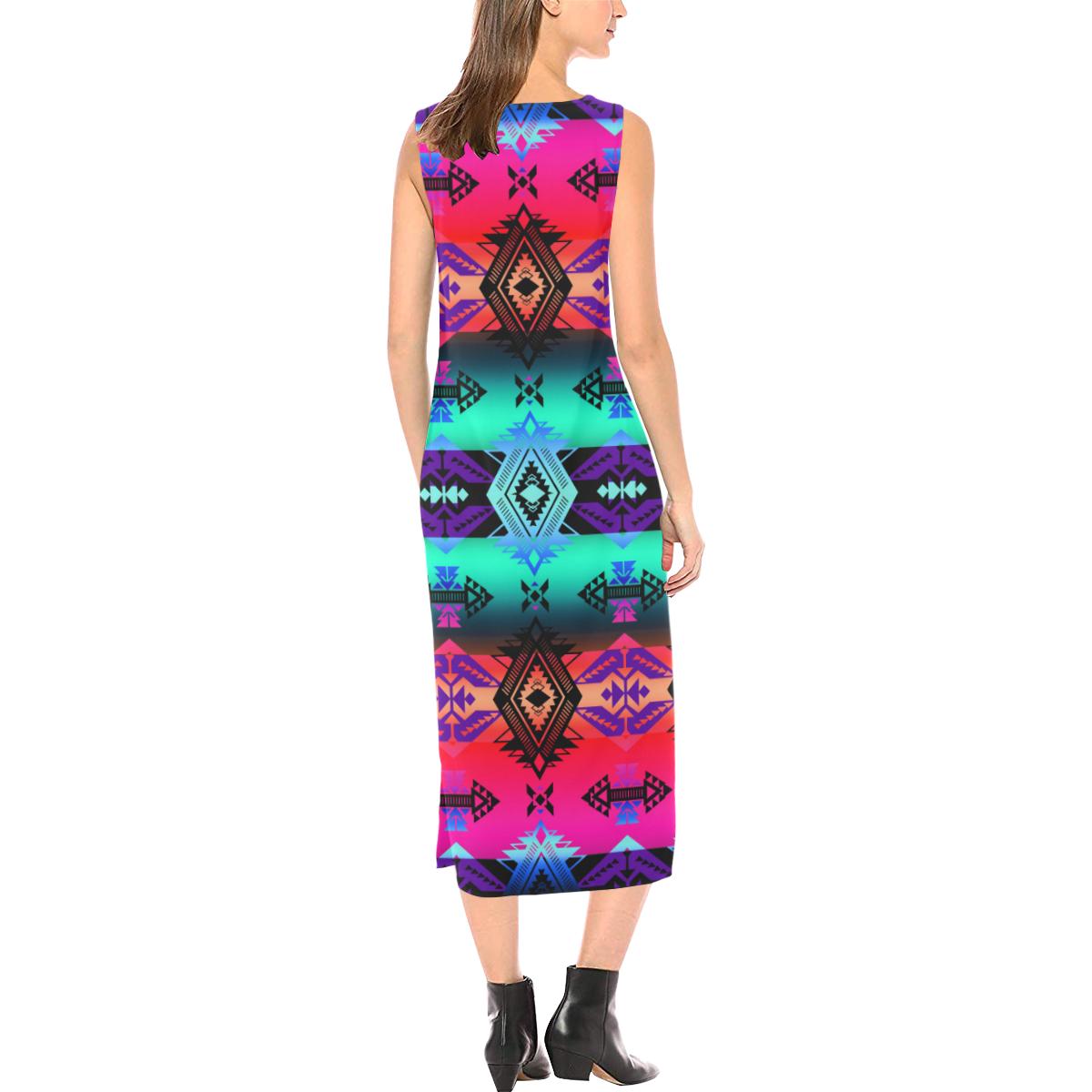 Sovereign Nation Sunrise Phaedra Sleeveless Open Fork Long Dress (Model D08) Phaedra Sleeveless Open Fork Long Dress (D08) e-joyer