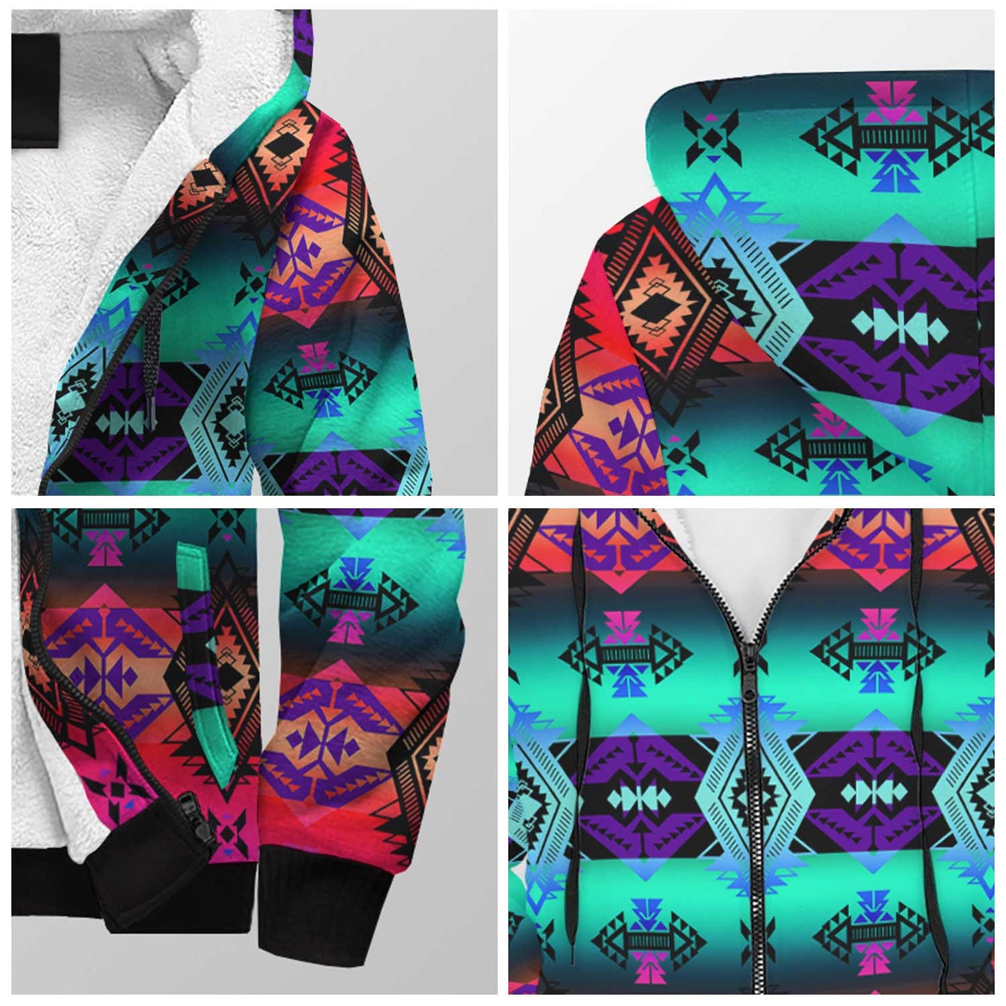 Sovereign Nation Sunrise Sherpa Hoodie 49 Dzine