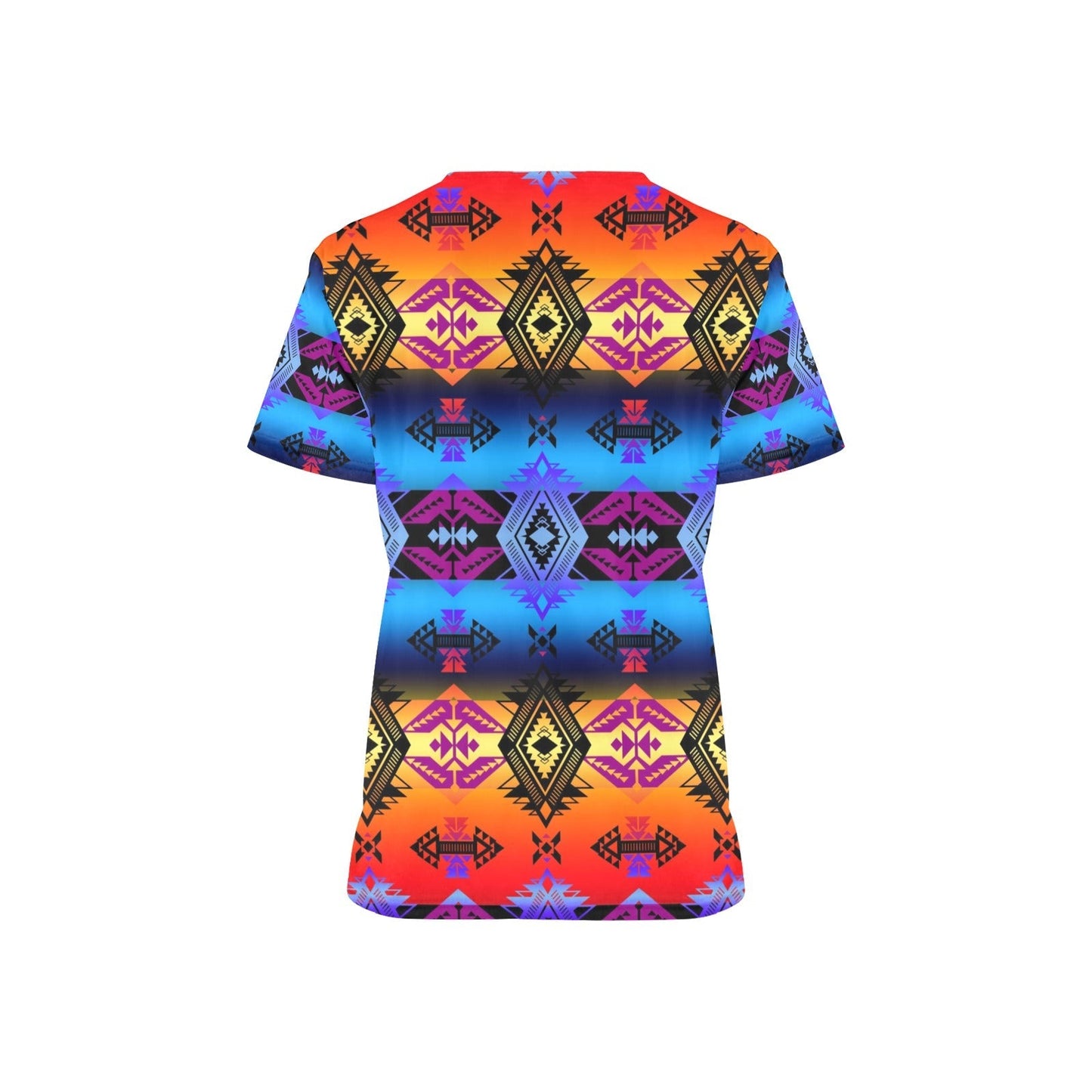 Sovereign Nation Sunset All Over Print Scrub Top Scrub Top e-joyer