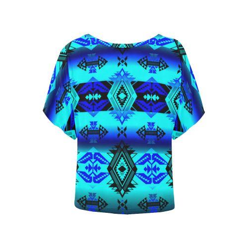 Soveriegn Nation Midnight Women's Batwing-Sleeved Blouse T shirt (Model T44) Women's Batwing-Sleeved Blouse T shirt (T44) e-joyer