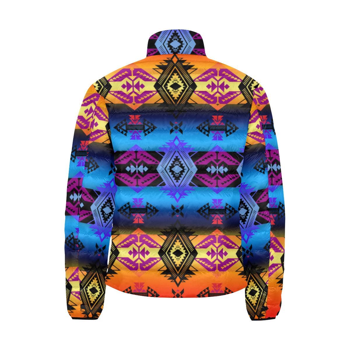 Soveriegn Nation Sunset Men's Stand Collar Padded Jacket (Model H41) Men's Stand Collar Padded Jacket (H41) e-joyer