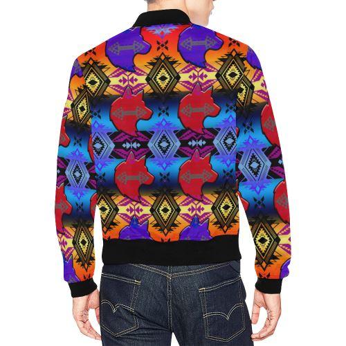 Soveriegn Nation Sunset with Wolf All Over Print Bomber Jacket for Men/Large Size (Model H19) All Over Print Bomber Jacket for Men/Large (H19) e-joyer