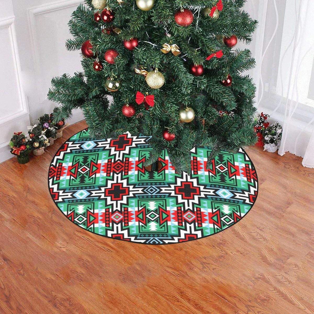 Star Blanket Christmas Tree Skirt 47" x 47" Christmas Tree Skirt e-joyer