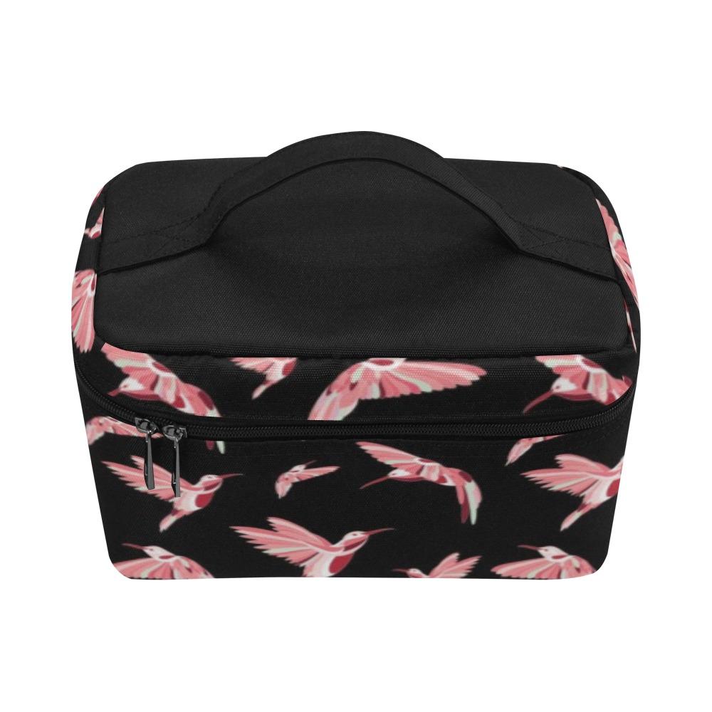 Strawberry Black Cosmetic Bag/Large (Model 1658) bag e-joyer