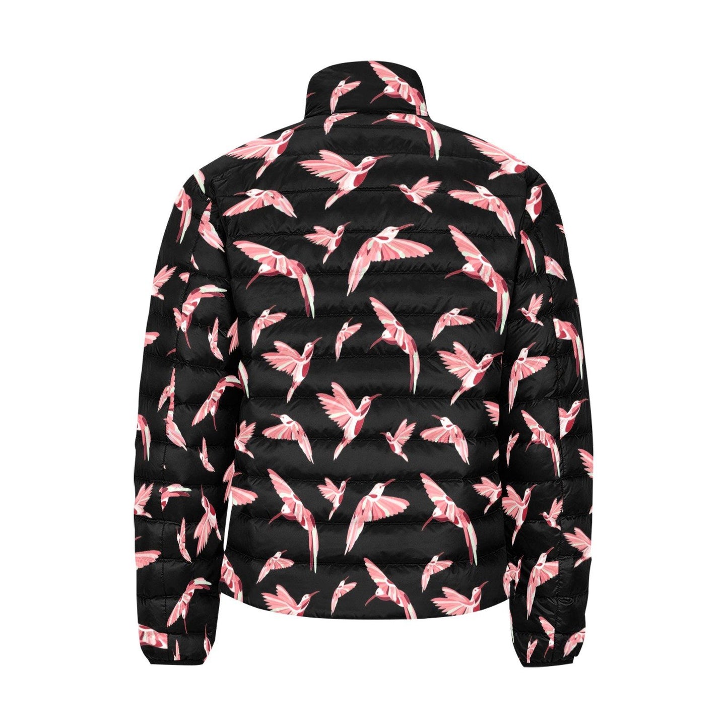 Strawberry Black Men's Stand Collar Padded Jacket (Model H41) Men's Stand Collar Padded Jacket (H41) e-joyer