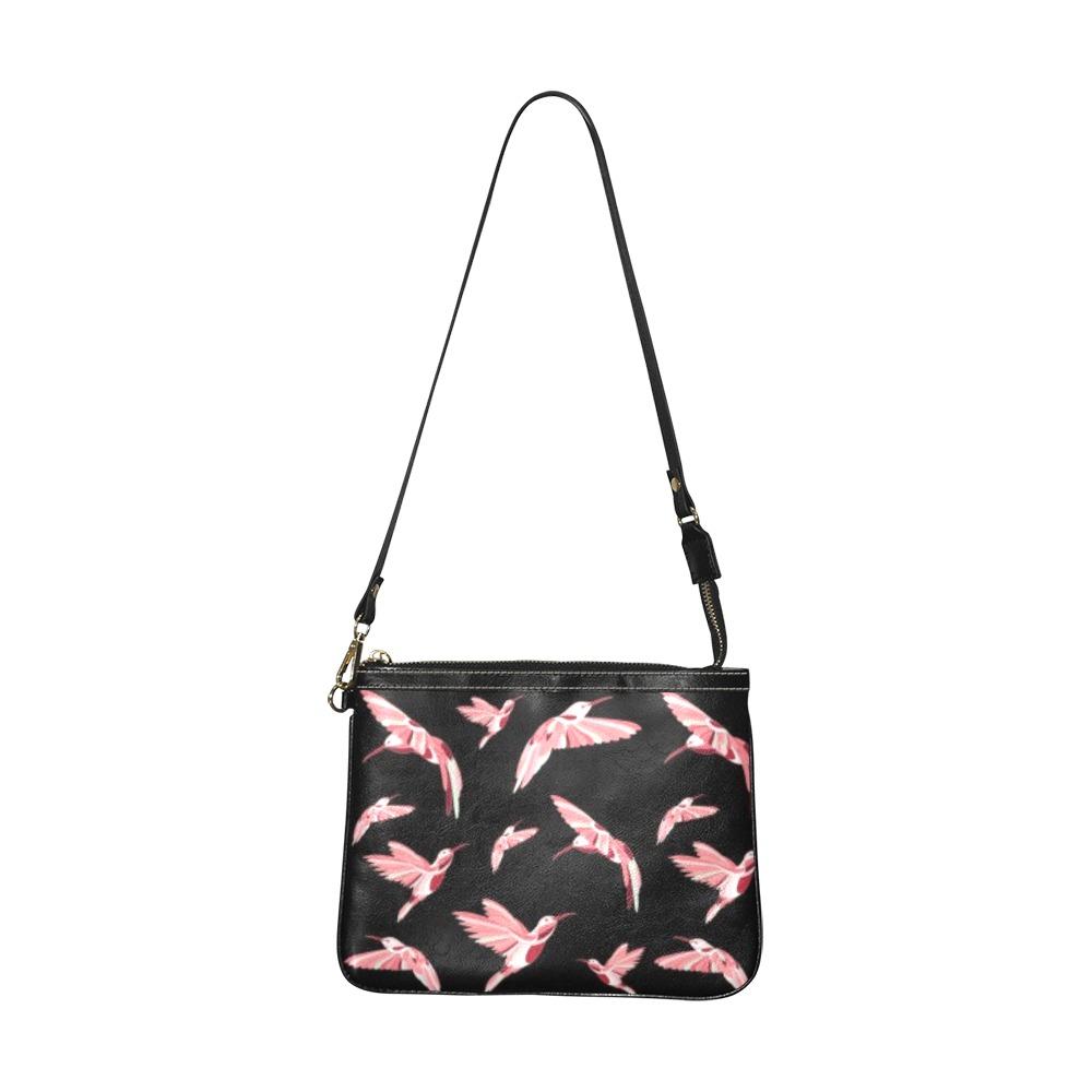 Strawberry Black Small Shoulder Bag (Model 1710) Small Shoulder Bag (1710) e-joyer