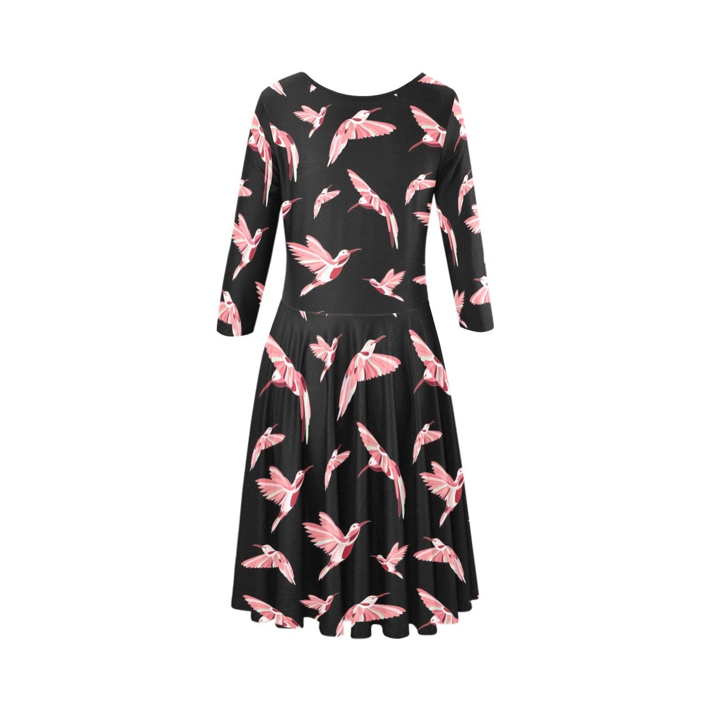 Strawberry Black Tethys Half-Sleeve Skater Dress(Model D20) Tethys Half-Sleeve Skater Dress (D20) e-joyer