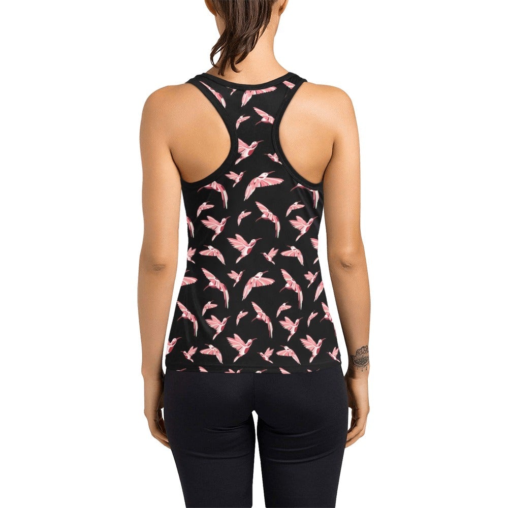 Strawberry Black Women's Racerback Tank Top (Model T60) Racerback Tank Top (T60) e-joyer