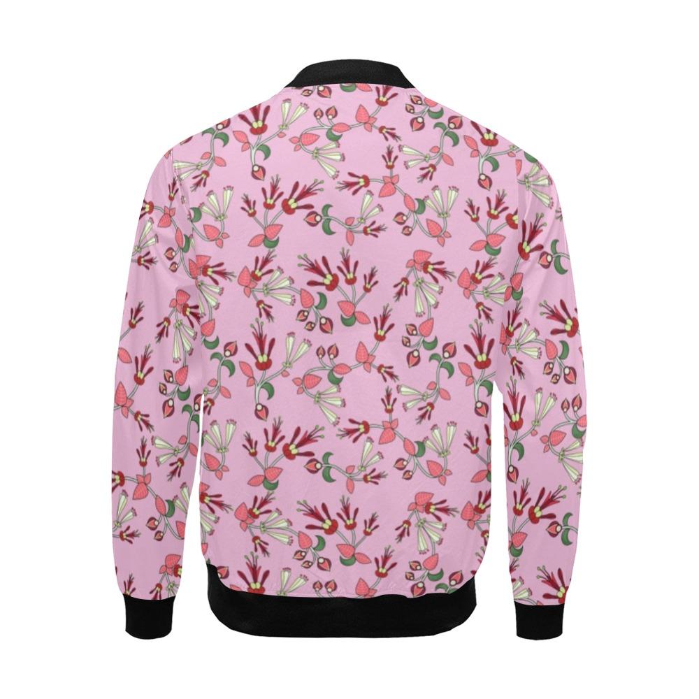 Strawberry Floral All Over Print Bomber Jacket for Men (Model H19) Jacket e-joyer