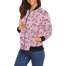 Load image into Gallery viewer, Strawberry Floral All Over Print Bomber Jacket for Women (Model H19) Jacket e-joyer 
