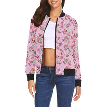 Load image into Gallery viewer, Strawberry Floral All Over Print Bomber Jacket for Women (Model H19) Jacket e-joyer 
