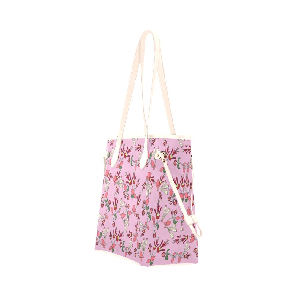 Strawberry Floral Clover Canvas Tote Bag (Model 1661) Clover Canvas Tote Bag (1661) e-joyer