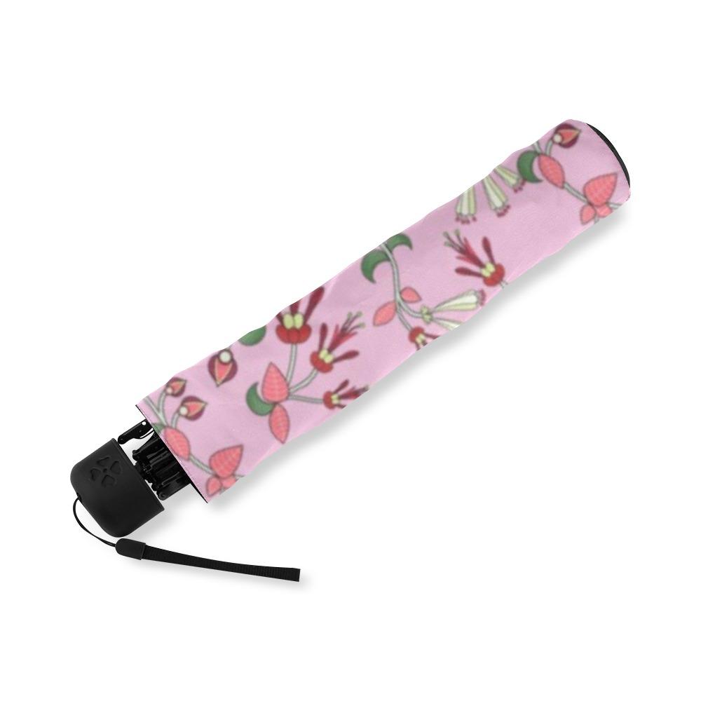 Strawberry Floral Foldable Umbrella (Model U01) Foldable Umbrella e-joyer