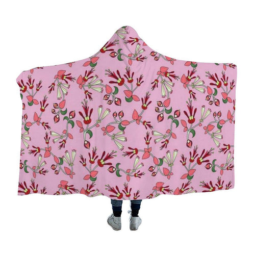 Strawberry Floral Hooded Blanket blanket 49 Dzine 