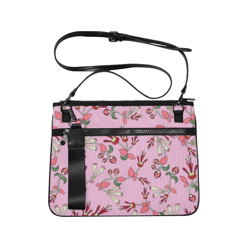 Strawberry Floral Slim Clutch Bag (Model 1668) Slim Clutch Bags (1668) e-joyer