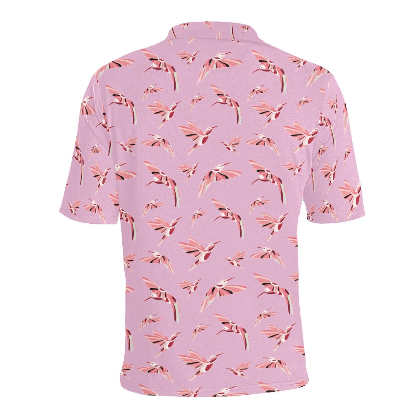 Strawberry Pink Men's All Over Print Polo Shirt (Model T55) Men's Polo Shirt (Model T55) e-joyer