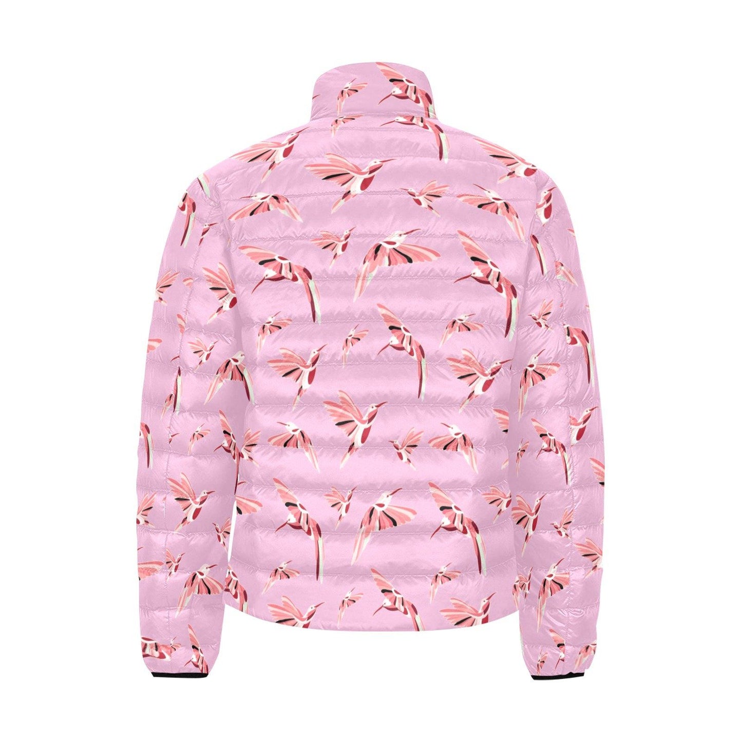 Strawberry Pink Men's Stand Collar Padded Jacket (Model H41) Men's Stand Collar Padded Jacket (H41) e-joyer