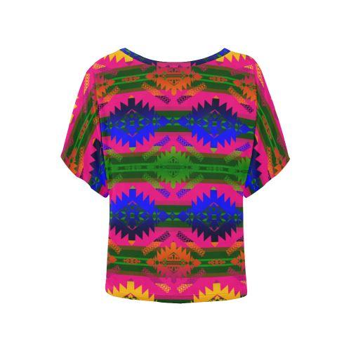 Sundance Women's Batwing-Sleeved Blouse T shirt (Model T44) Women's Batwing-Sleeved Blouse T shirt (T44) e-joyer