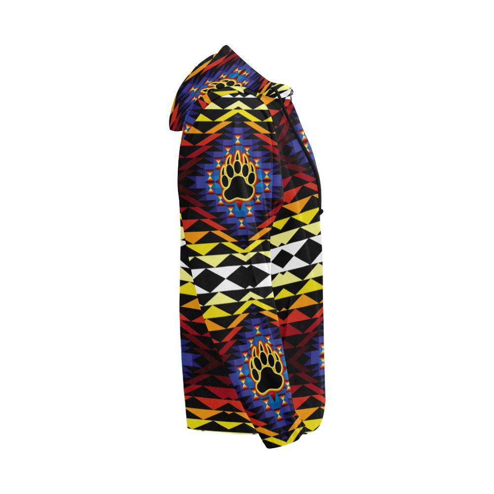Sunset Bearpaw Blanket All Over Print Full Zip Hoodie for Men (Model H14) All Over Print Full Zip Hoodie for Men (H14) e-joyer