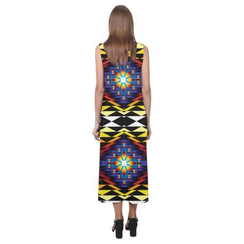 Sunset Blanket Phaedra Sleeveless Open Fork Long Dress (Model D08) Phaedra Sleeveless Open Fork Long Dress (D08) e-joyer
