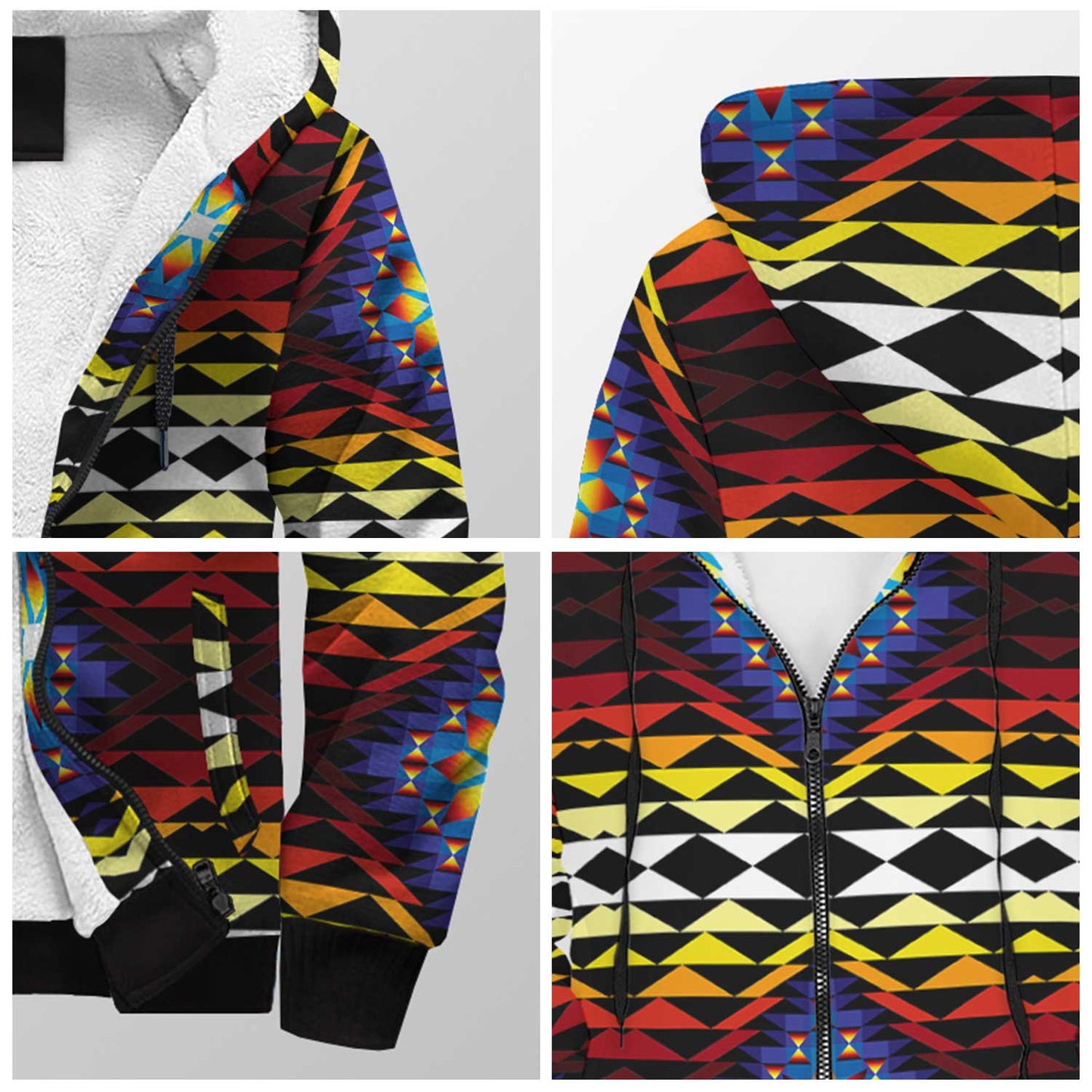 Sunset Blanket Sherpa Hoodie 49 Dzine