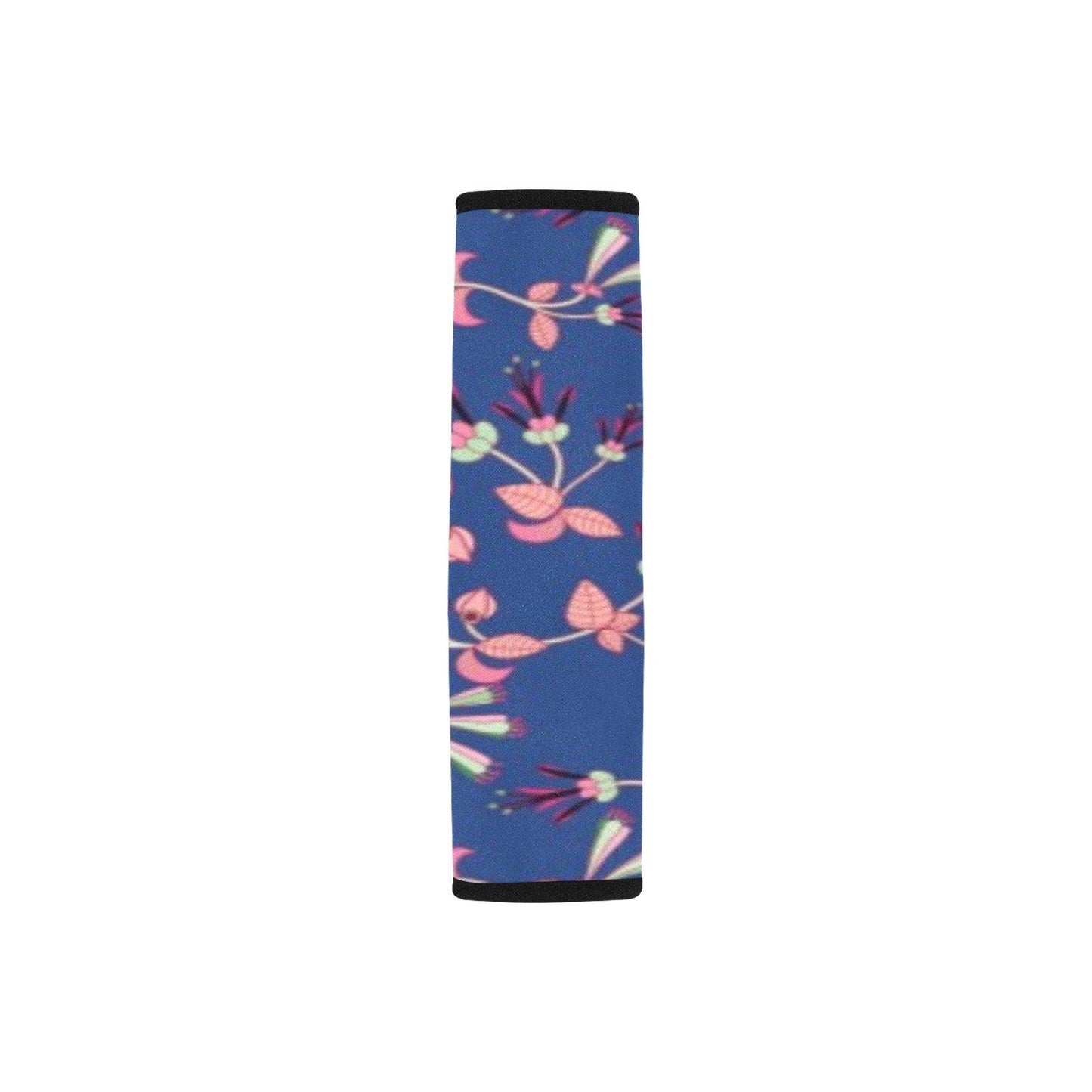 Swift Floral Peach Blue Car Seat Belt Cover 7''x12.6'' (Pack of 2) Car Seat Belt Cover 7x12.6 (Pack of 2) e-joyer