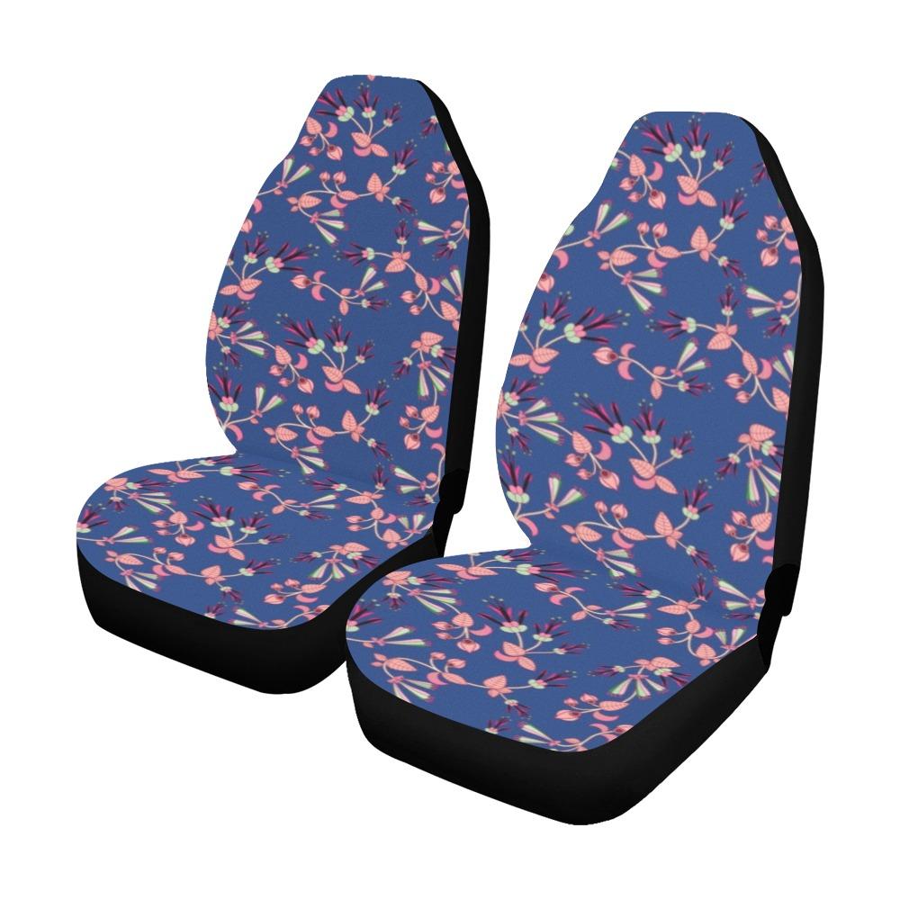 Swift Floral Peach Blue Car Seat Covers (Set of 2) Car Seat Covers e-joyer