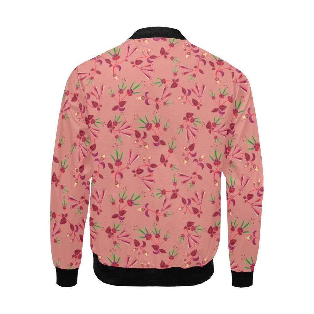 Swift Floral Peach Rouge Remix All Over Print Bomber Jacket for Men (Model H19) Jacket e-joyer