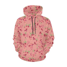 Load image into Gallery viewer, Swift Floral Peach Rouge Remix All Over Print Hoodie for Women (USA Size) (Model H13) All Over Print Hoodie for Women (H13) e-joyer 

