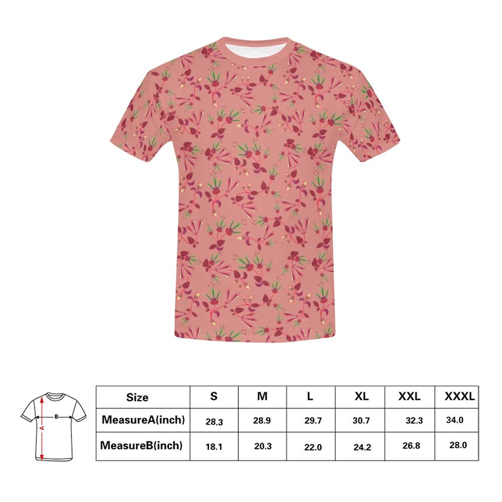 Swift Floral Peach Rouge Remix All Over Print T-Shirt for Men (USA Size) (Model T40) All Over Print T-Shirt for Men (T40) e-joyer
