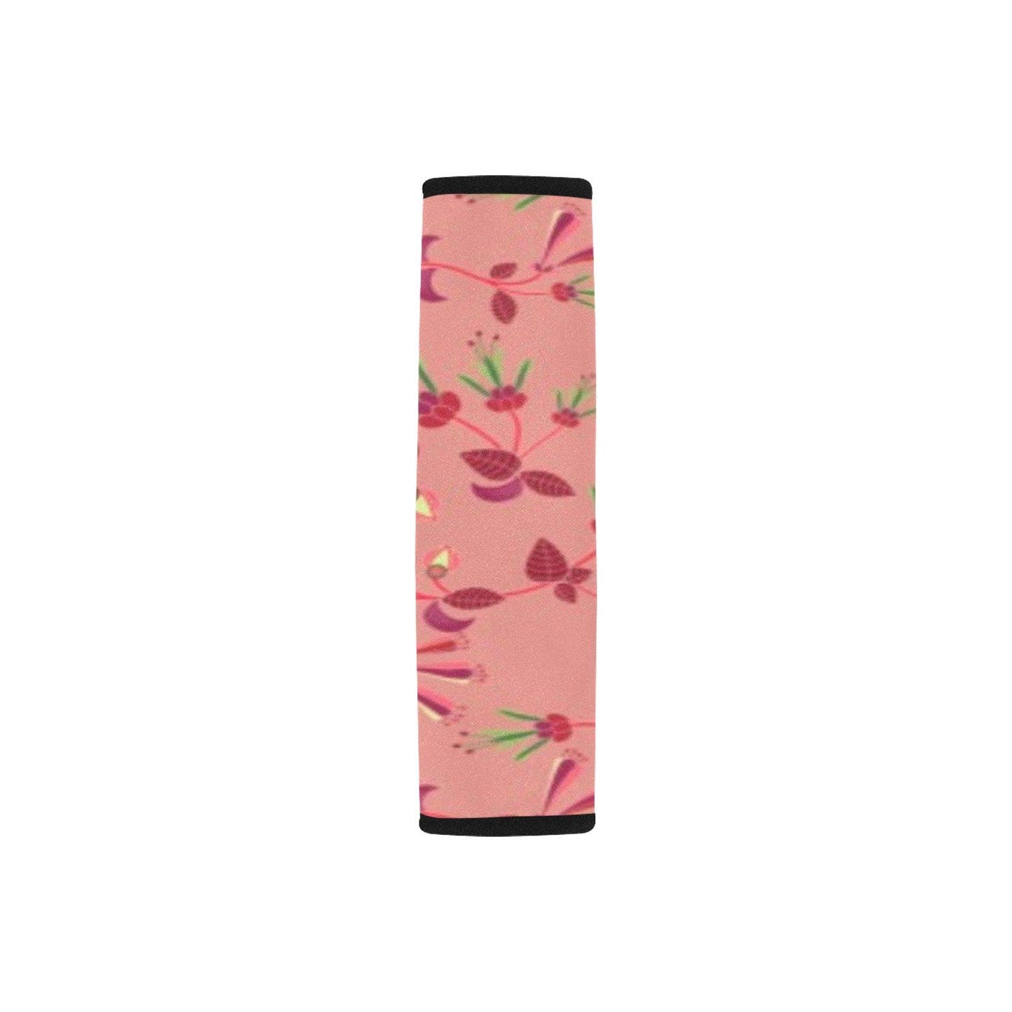 Swift Floral Peach Rouge Remix Car Seat Belt Cover 7''x12.6'' (Pack of 2) Car Seat Belt Cover 7x12.6 (Pack of 2) e-joyer