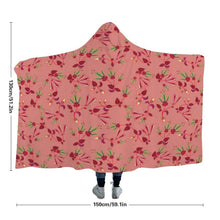 Load image into Gallery viewer, Swift Floral Peach Rouge Remix Hooded Blanket blanket 49 Dzine 
