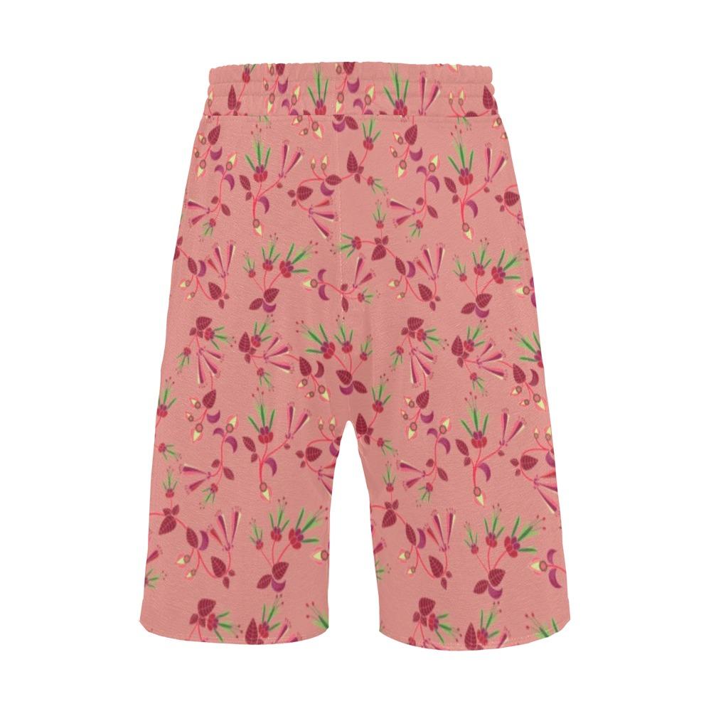 Swift Floral Peach Rouge Remix Men's All Over Print Casual Shorts (Model L23) Men's Casual Shorts (L23) e-joyer