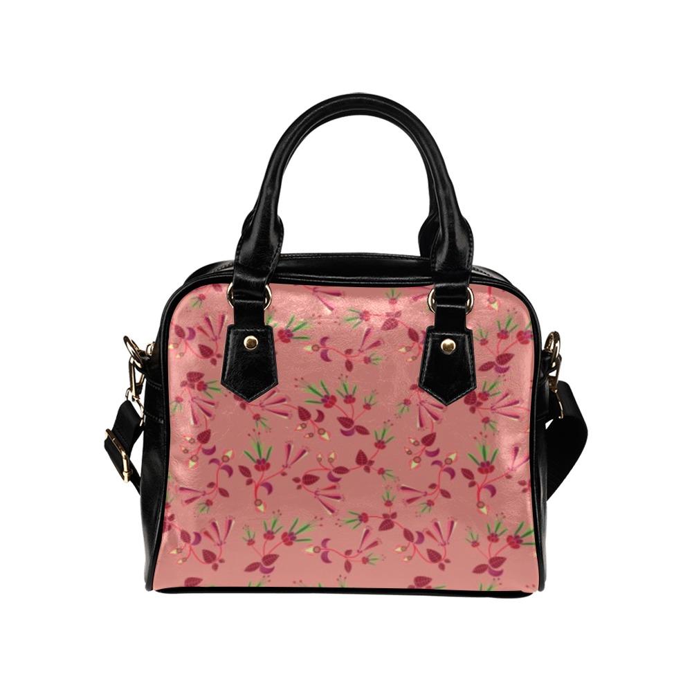 Swift Floral Peach Rouge Remix Shoulder Handbag (Model 1634) Shoulder Handbags (1634) e-joyer