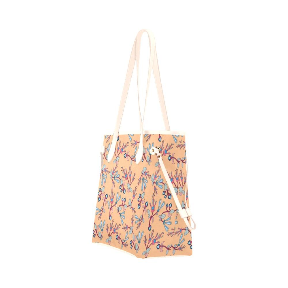 Swift Floral Peache Clover Canvas Tote Bag (Model 1661) Clover Canvas Tote Bag (1661) e-joyer