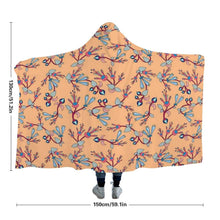 Load image into Gallery viewer, Swift Floral Peache Hooded Blanket blanket 49 Dzine 
