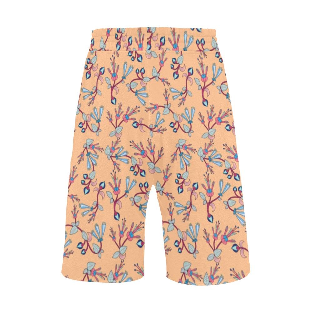 Swift Floral Peache Men's All Over Print Casual Shorts (Model L23) Men's Casual Shorts (L23) e-joyer